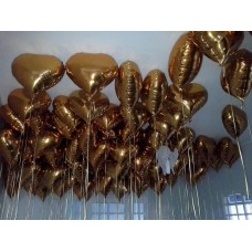 Helium Heart Shape Foil Balloon Flout to Ceiling